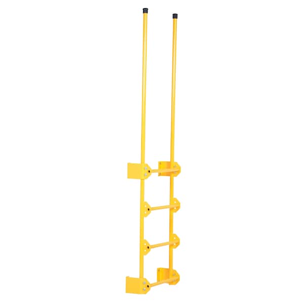 89-1/2" Overall H, Dock Ladder, Walk-Through Style, 4 Step, Steel, 4 Steps, 300 lb. Load Capacity